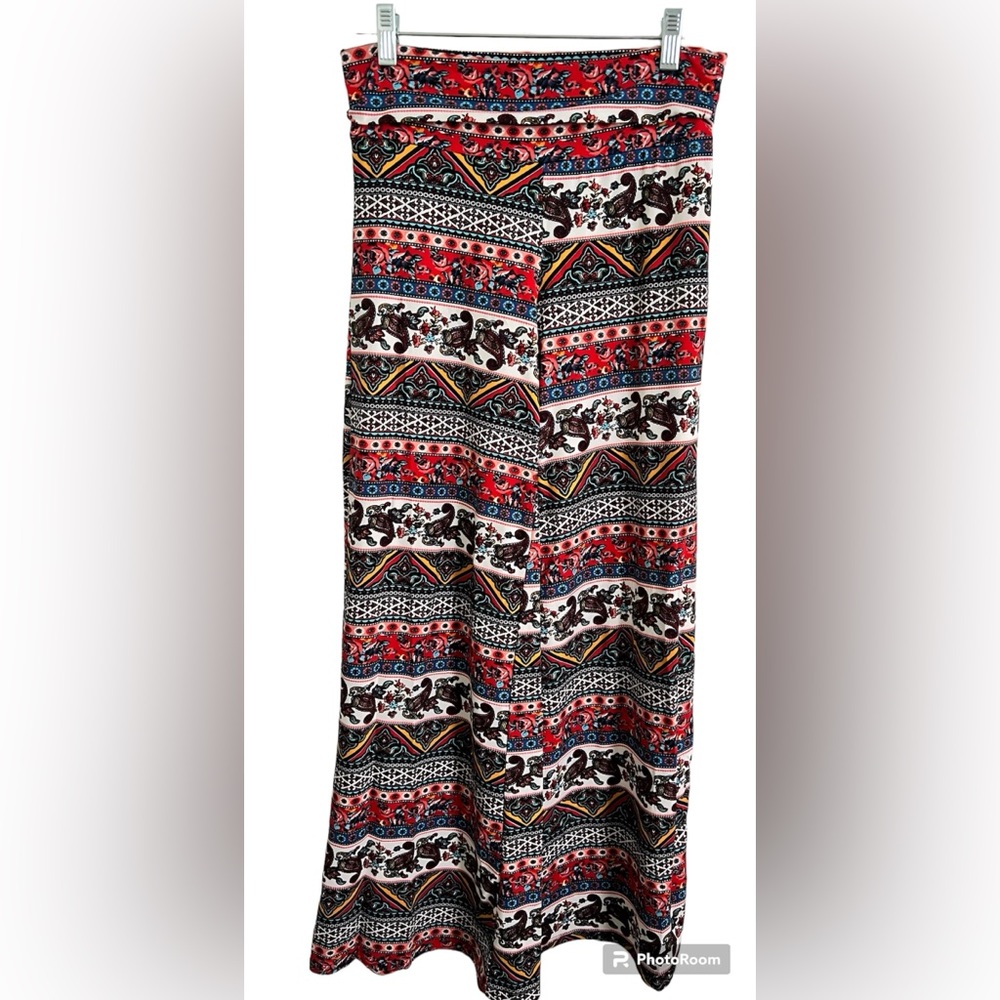 Honey & Lace Colorful Paisley Palazzo Pants, Size S